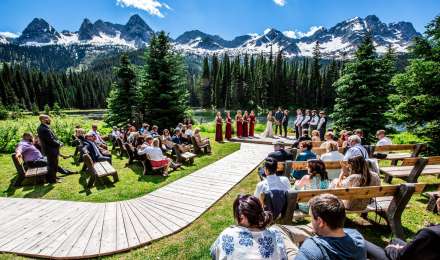 Mountain weddings at Island Lake Lodge in Fernie B.C.